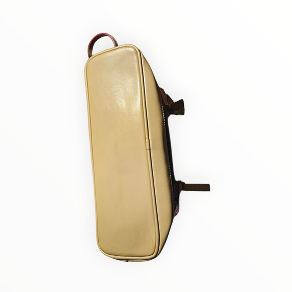 Arcadia Black & Beige Patent Leather Shoulder Bag One Size - Picture 4 of 13